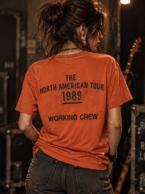 the Rolling Stones Tops - Cool Vintage, The Rolling Stones Steel Wheels Tour Working Crew T-Shirt XL 1989